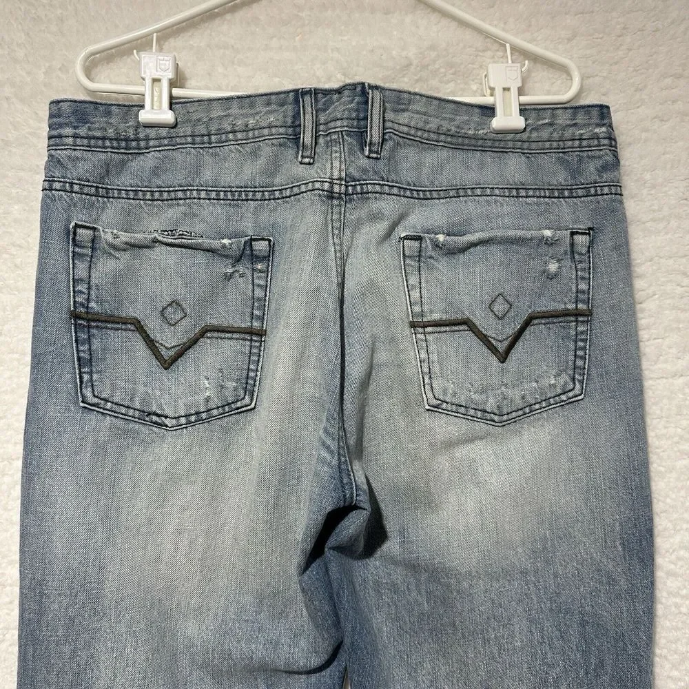 Diesel Industries Zathan VTG Men's Light Wash Button Fly Jeans Actual Size 38X31